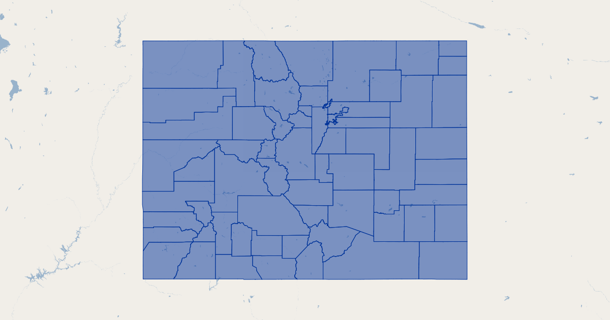 Colorado County Boundaries Gis Map Data State Of Colorado Koordinates