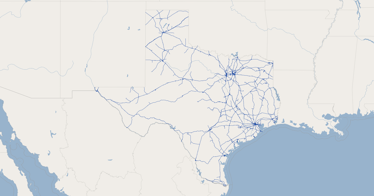 Texas Railroads - Texas | GIS Map Data | Texas Department Of ...