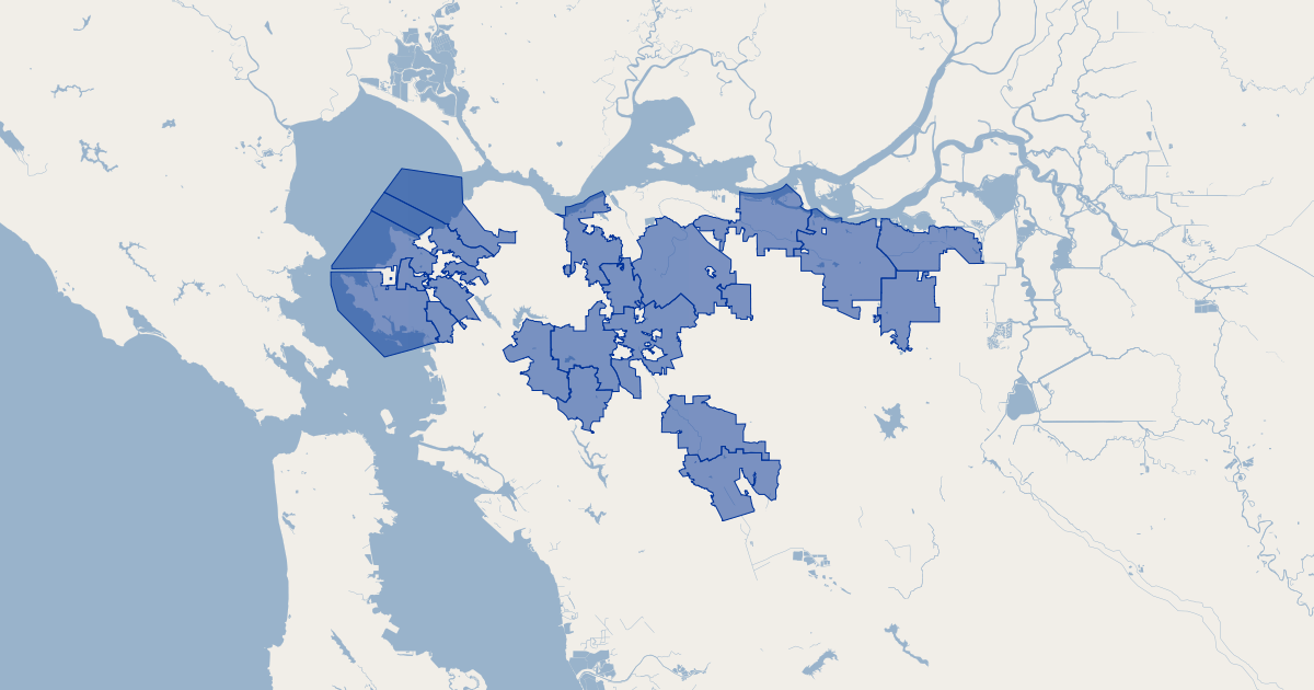 Contra Costa County, California City Limits GIS Map Data Contra