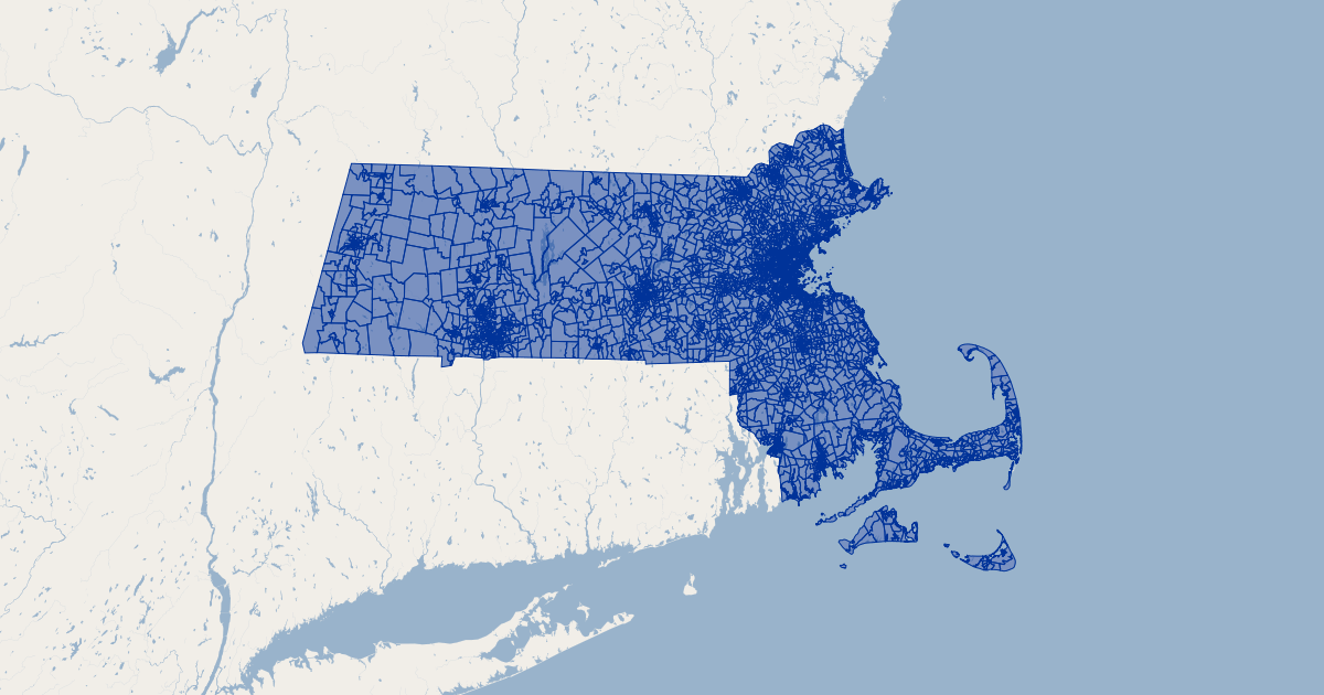 Massachusetts Census Block Groups 2010 Gis Map Data State Of Massachusetts Koordinates 